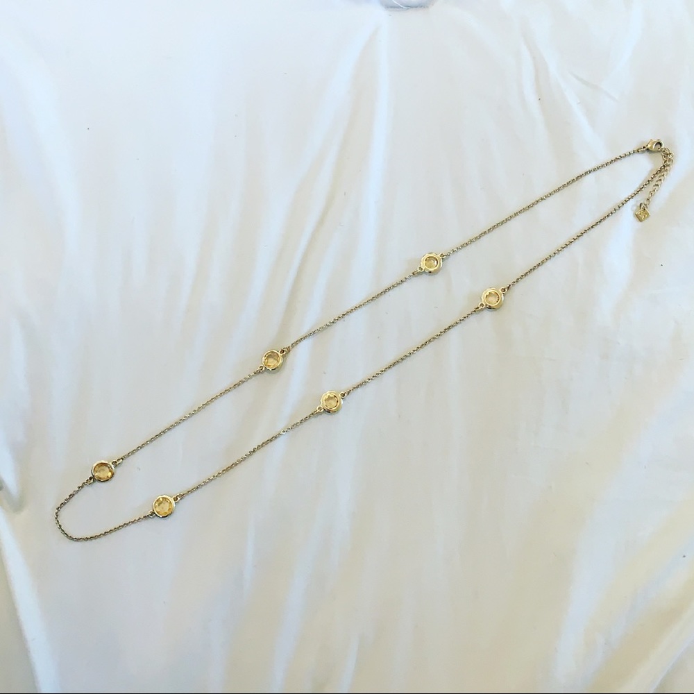 Single Beaded Gold Necklace